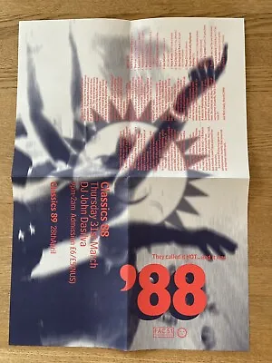 HACIENDA “CLASSICS 88” A3 Poster/flyer — Original Rare • £19