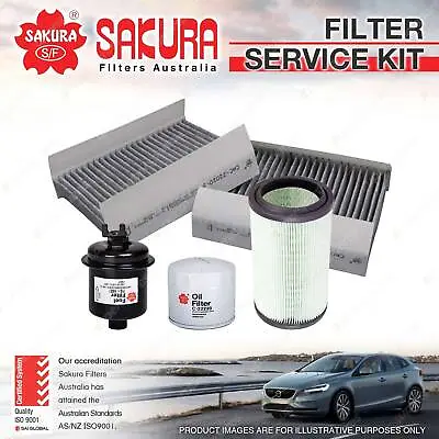 Sakura Oil Air Fuel Cabin Filter Kit For Alfa Romeo 147 GTA 6Cyl 3.2L 2003-2007 • $94.96