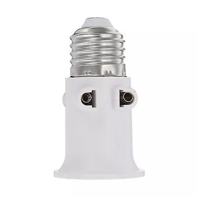 EU Plug Connector E27 Socket Socket Bulb Lamp Adapter Holder • £8.36