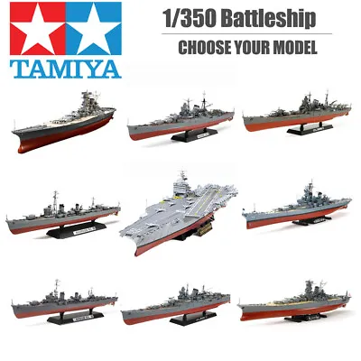 Tamiya 1:350 Battleship Plastic Model Kit George Bismarck Turpitz Enterprise • £23.89