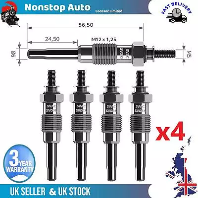£14.99 • Buy 4X Glow Plugs For CITROEN Xantia XM Xsara ZX C25 Evasion 71719015