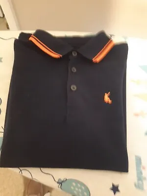 £3 • Buy Blue Zoo Boys Navy And Orange Collared Polo Shirt Age 7/8 Years. New Without Tag
