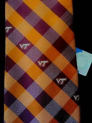 NEW W/tags VIRGINIA TECH Necktie Eagles Wings Woven HokieBird Tie  • $21.88