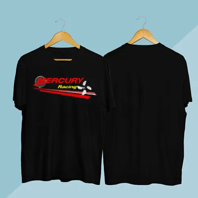 New MERCURY Racing Outboards Men's Black T-Shirt SIZE S - 2XL • $17.99