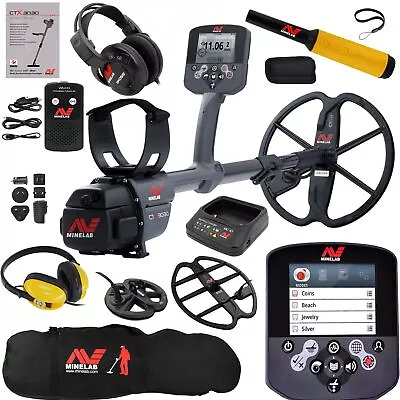 Minelab CTX 3030 Waterproof Metal Detector W/ Pro Find 35 3 Search Coils & More • $3059.99