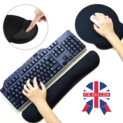 £3.48 • Buy Non-Slip Keyboard Wrist Rest Pad Mouse Gel Mat Support Cushion Memory Foam
