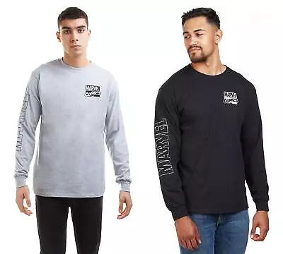 £14 • Buy Marvel Mens Long Sleeve T-shirt Comics Logo S-2XL Official