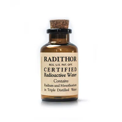 Radithor Bottle Vintage Medicine PROP Radium Radiation (Empty Safe) • $17.10