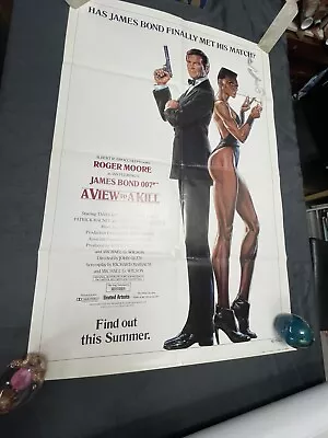 James Bond A View To A Kill Original Cinema One Sheet Poster 27x41 Rare  • £119