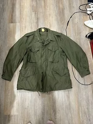 Vtg Korean War M1951 Field Jacket M51 US Army Military Regular Large Og107 Green • $74.99