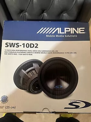 Alpine 10 Inch 1800W High Performance Subwoofers SWS - 10D2 • $100