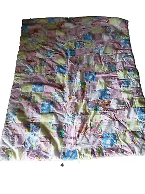 Disney Classic Winnie The Pooh Scooby-Doo Flowers Handmade Quilted Crib Blanket  • $28.50