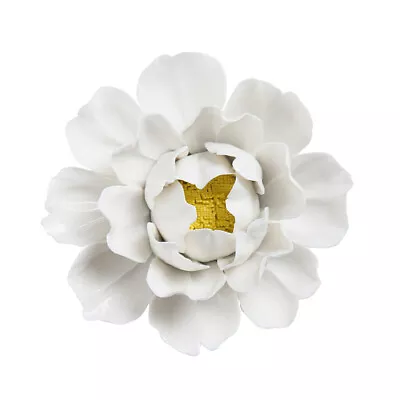 Porcelain Flower Wall Art Wall Sculpture Metal Wall Flowers Ceramic • $11