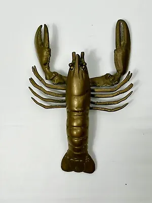 Vintage BRASS LOBSTER. Crustacean Nautical Figure  Paperweight • $29.99