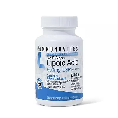 Stabilized R-Alpha Lipoic Acid ((True)) 600Mg Per Serving [[High Potency & Up... • $52.53