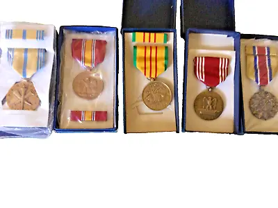 5 Boxed Army Medal Sets • $22