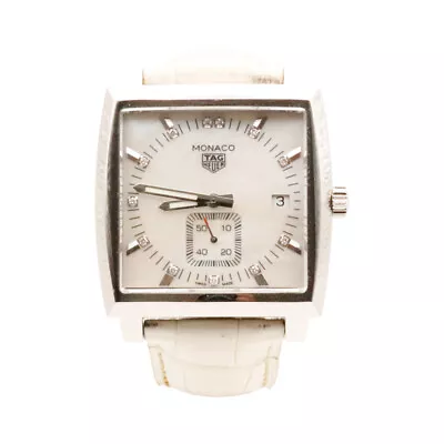 Tag Heuer Monaco 12P Diamond Quartz Waw131B.Fc6247 Men's Used Watch • $1693.52