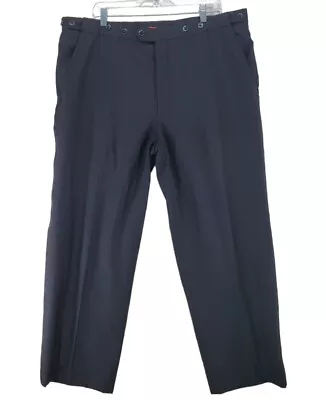 Bianco Brioni Florence Pant Men 40R Blk Wool Suspender Buttons Tux-Style 41x28.5 • $28