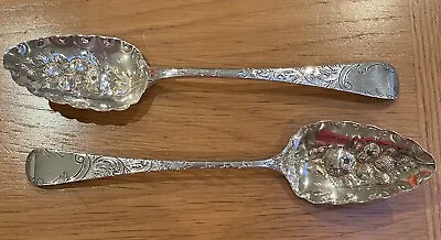 £210 • Buy Pair Of Georgian Solid Silver Dessert Berry Spoons By Samuel Hennel London 1801