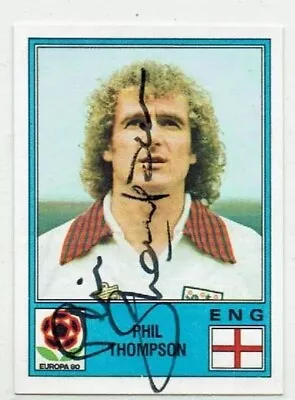 PHIL THOMPSON Signed 1980 Panini Europa 80 Sticker #119 ENGLAND LIVERPOOL • £4.99