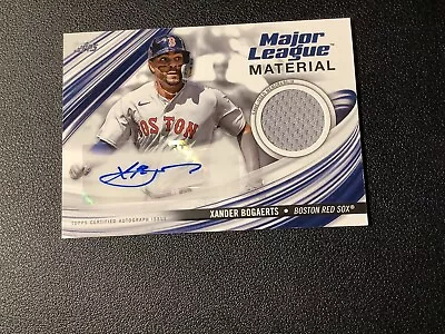 Xander Bogaerts Topps 2024 Series 1 Major League Material Relic Auto 10/50 • $24.95