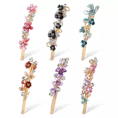 6 Packs Colorful Vintage Flower Design Hair Barrettes For Women Assorted Metal  • $17.99