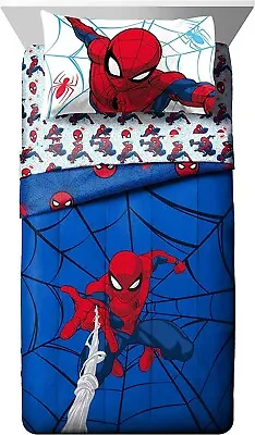 Sheets And Comforter Spiderman Full Coloring Bedding Set Teen Kid's Boy's 7 Pc • $127.99