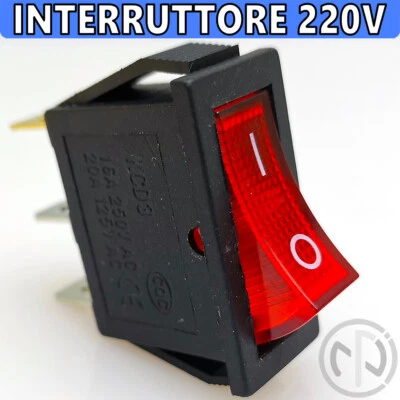 Deviatore Bipolare Luminoso 16A, 6 Contatti Deviatore Bipolare Luminoso 16A, 6 Contatti