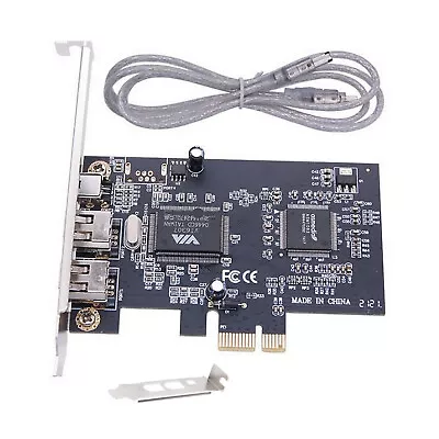 3 Ports 1394A Firewire Expansion Card Express 1X To External IEEE 1394 Adapter • £18.22