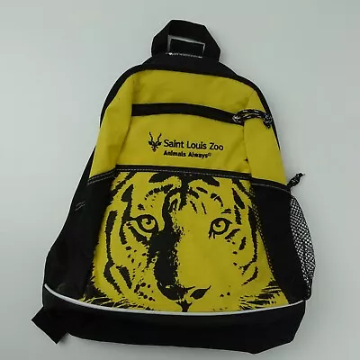 Saint Louis Zoo Animals Always Black Yellow Backpack • £7.97