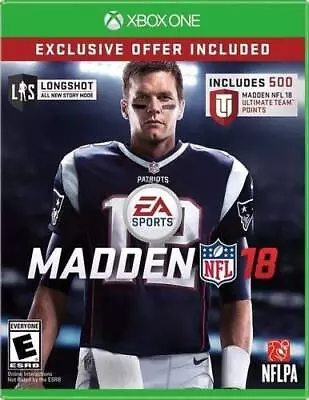 Madden NFL 18 - Includes 500 Ultimate Team Points - Video Game - VERY GOOD • $4.98