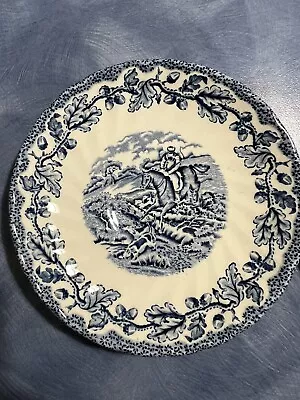 Vintage Myotts 2 Saucers - Staffordshire Country Life Blue English Scene • $22