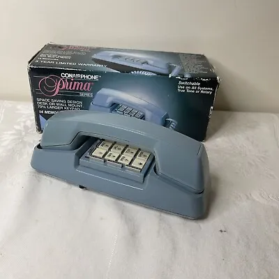 MCM Vintage Wall Slate Blue Telephone - Conairphone Prima Series PR1001 • $31.95