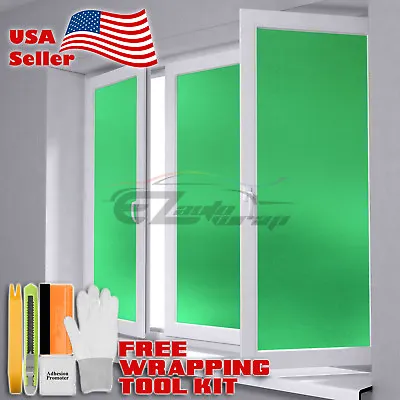 【Frosted Film】 Green Glass Home Bathroom Window Security Privacy Sticker Sheet • $4.99
