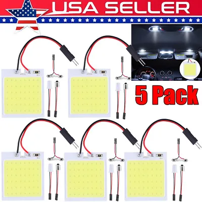 5 Pack 48SMD COB White LED T10 BA9S Car Interior Panel Light Dome Map Lamp Bulbs • $7.56