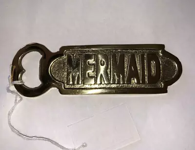 Solid Brass Mermaid Bottle Opener 4.5  Long Beer Soda Opener Bar Mancave Decor • $9.95