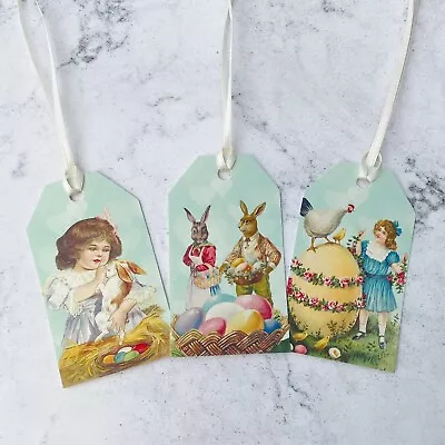 Easter Gift Tags Vintage Style  - Set Of 10 • £3