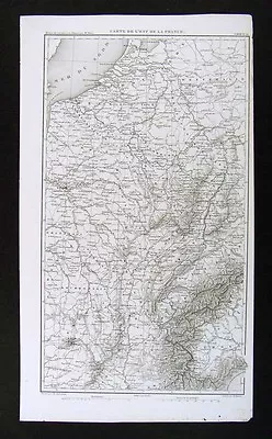 1859 Duvotenay Map France Paris Alps Belgium Napoleon • $15.99
