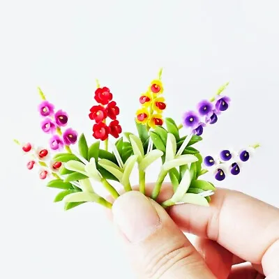 Miniatures Handmade Orchid Flowers Fairy Garden Dollhouse Decoration Set 6Pcs • $31.99