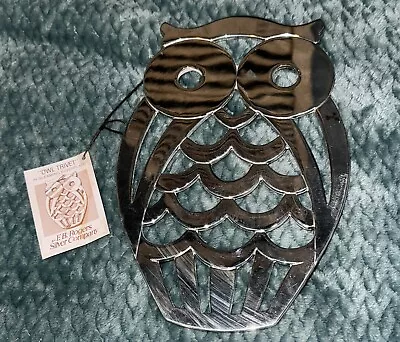 F. B. Rogers Silver Co Vintage Silver Plated Footed Owl Trivet USA • $18
