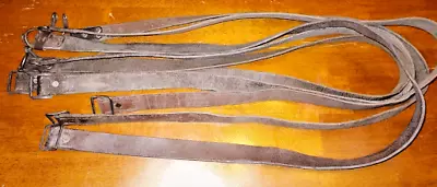 Surplus Romanian Military Leather Rifle Sling - Worn Condition 7.62x39 5.45x39 • $14.99