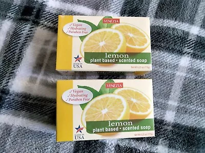 Sugar Soapworks Venezia Lemon - Plant Based Vegan Scented Soap USA Made Lot Of 2 • $6