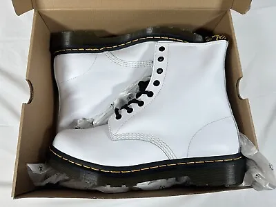 NIB Dr. Martens Boots 1460 White Softy T Womens 11 Air Wair Dr. Martins 25057100 • $75