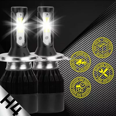 COB H4 HB2 9003 1300W 195000LM LED Headlights Kit Hi/Lo Power Bulbs 6000K USA • $16.99