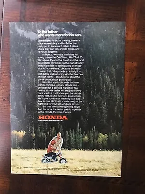 1973 Vintage Original Print Ad Honda QA-50 & Mini Trail 50 Minibike Motorcycles • $10.99