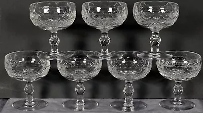 Waterford Crystal Colleen Sherbet Champagne Glasses Set 7 Vintage 4 3/8  • $179.95