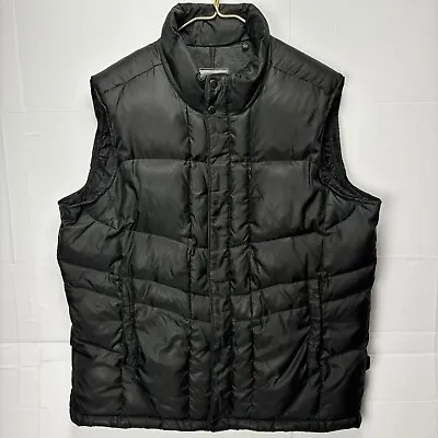 Tumi Pax Mens Sz Large Vest Puffer Down Black Quilted Pillow Packable PackAWay • $49