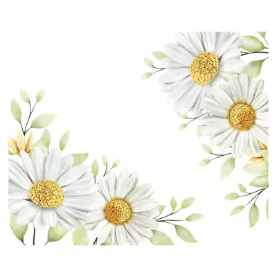  Daisy Wall Sticker 3d Flower Stickers Floral Decals Home Supplies Removable • £8.28