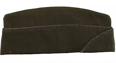 Orignal WWII U.S. Army Officer  Wool Cap Garrison Hat Gold & Black Sz 7 3/8 • $29.95