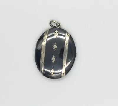 Antique Mourning Locket Pendant • $225